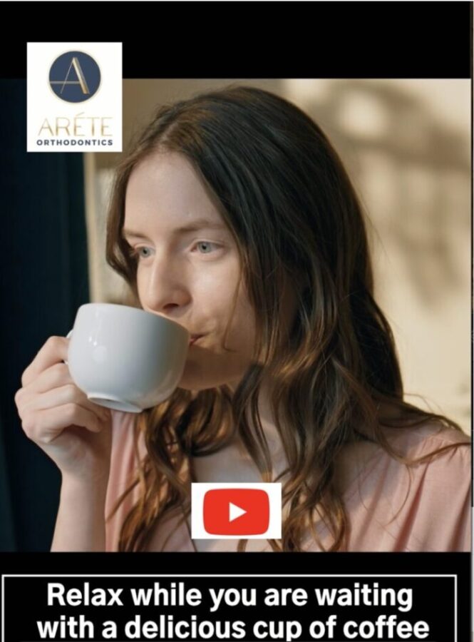 Woman enjoying a cup of coffee