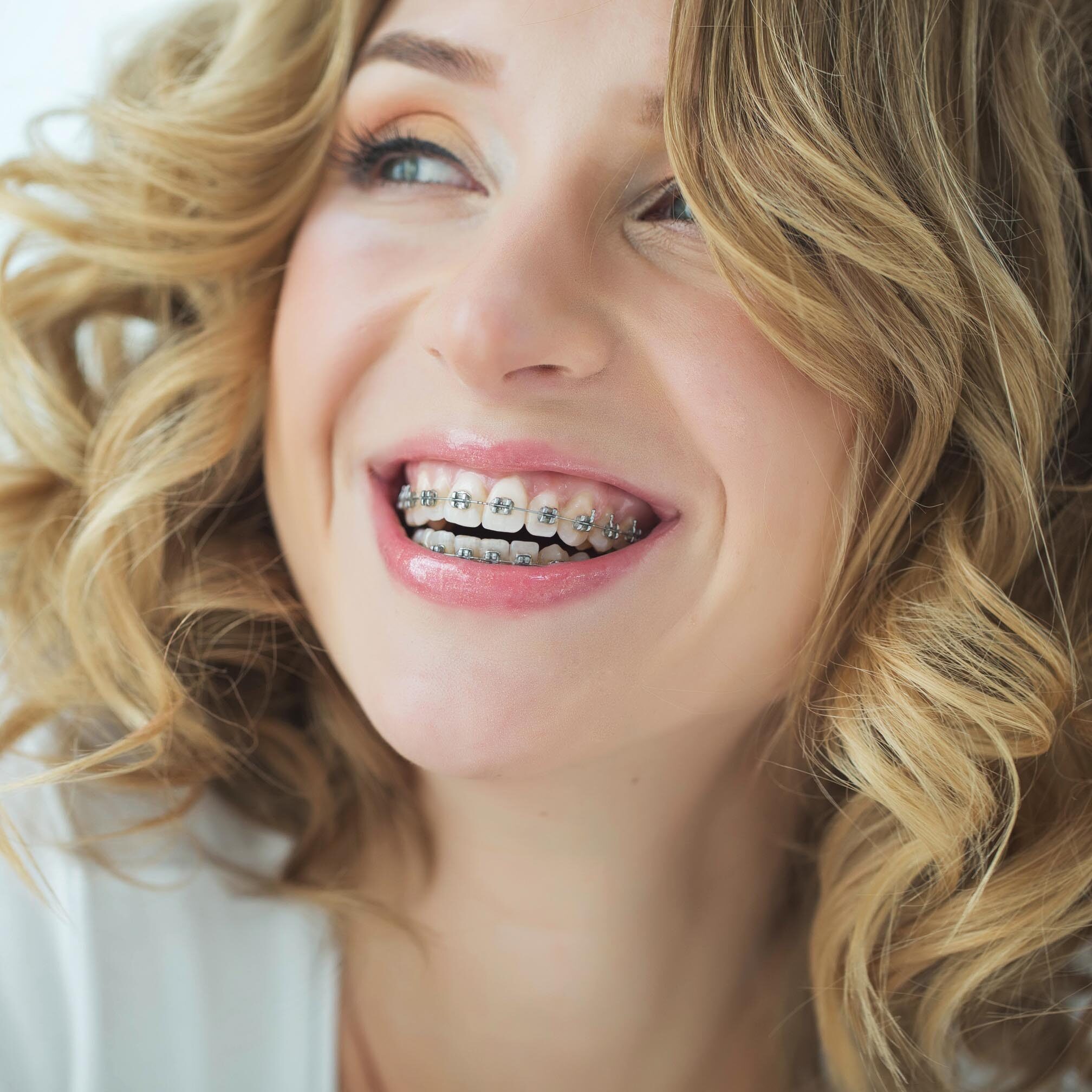 Woman in braces